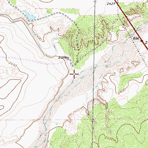 Topographic Map of Tom Handle Creek, TX