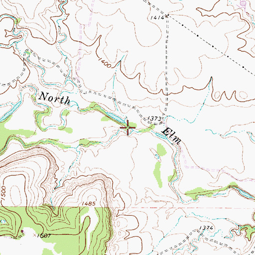 Topographic Map of Tonk Creek, TX
