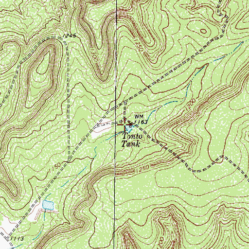 Topographic Map of Tonto Tank, TX