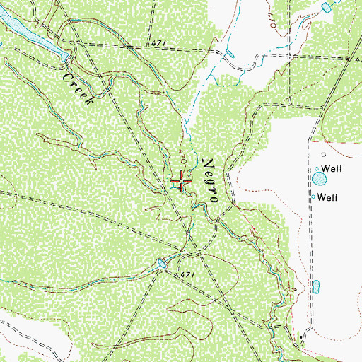 Topographic Map of Tortuga Creek, TX