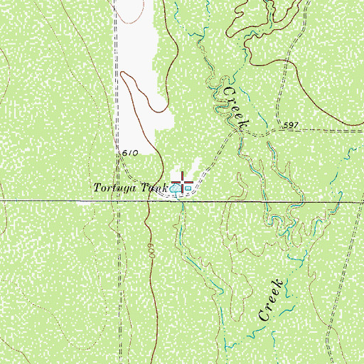 Topographic Map of Tortuga Tank, TX