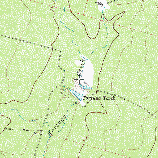 Topographic Map of Tortuga Tank, TX