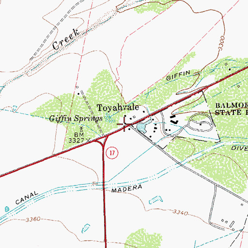 Topographic Map of Toyahvale, TX