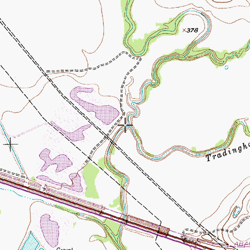 Topographic Map of Tradinghouse Creek, TX