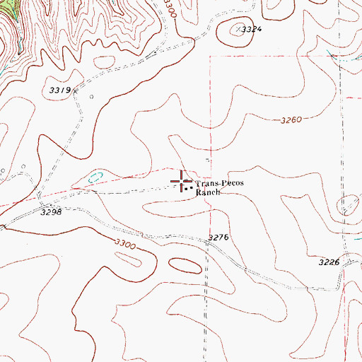 Topographic Map of Trans-Pecos Ranch, TX