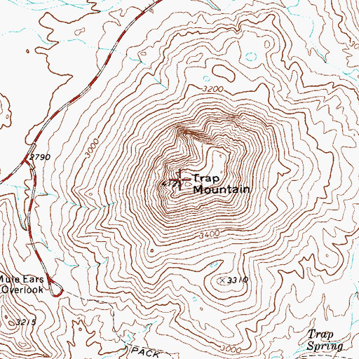 Topographic Map of Trap Mountain, TX