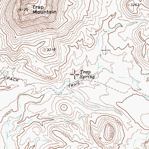 Topographic Map of Trap Spring, TX