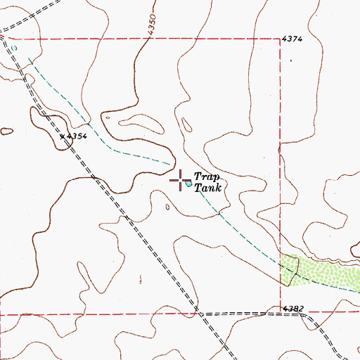 Topographic Map of Trap Tank, TX