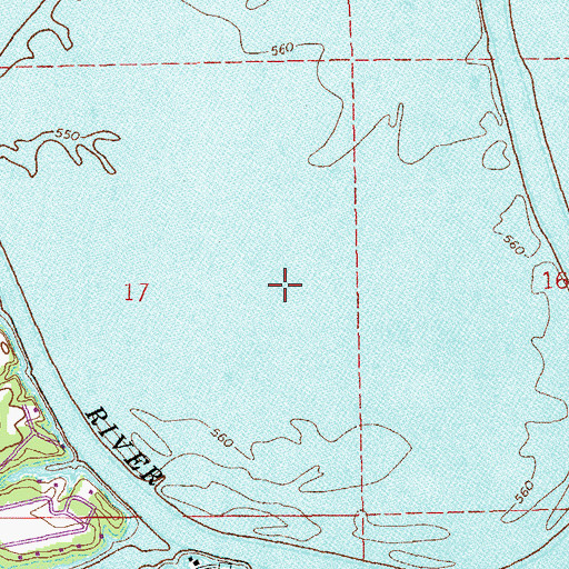 Topographic Map of Yanceys Bend (historical), AL
