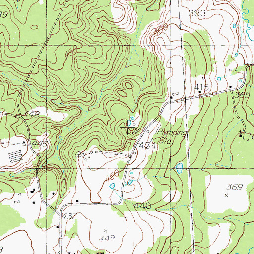 Topographic Map of Trawick Gas Field, TX