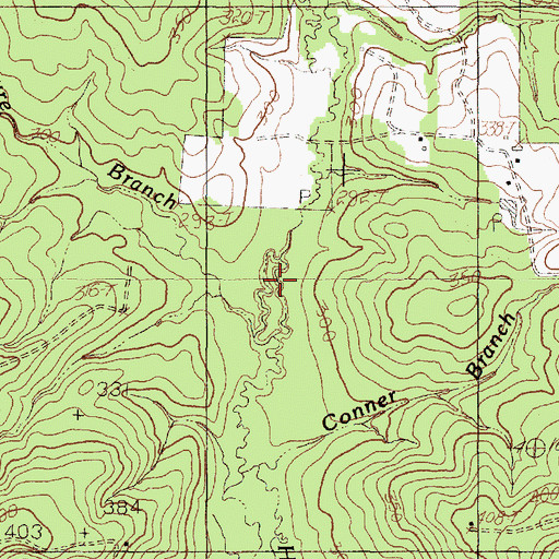 Topographic Map of Treasure Branch, TX