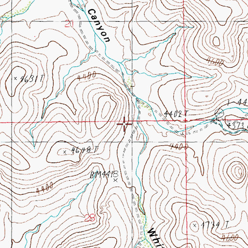Topographic Map of Whitehorse Canyon, AZ