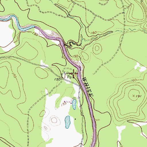 Topographic Map of Trilady Park, TX