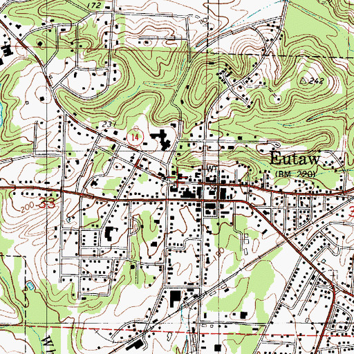 Topographic Map of Eutaw Female College (historical), AL