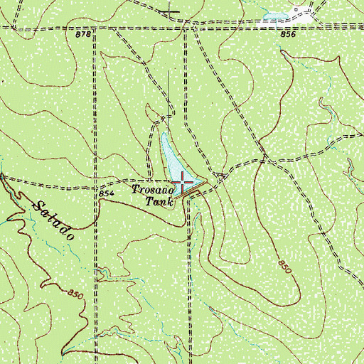 Topographic Map of Trosado Tank, TX