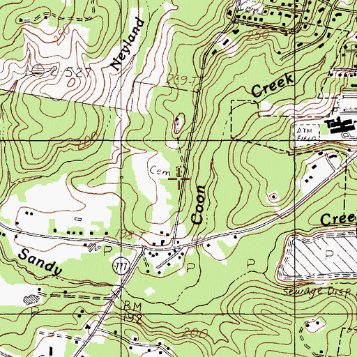Topographic Map of Trotti Cemetery, TX