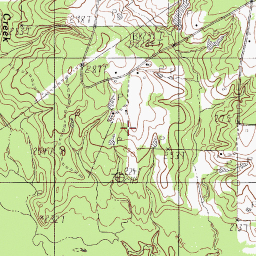 Topographic Map of Truitt Cemetery, TX