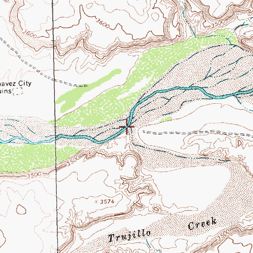 Topographic Map of Trujillo Creek, TX