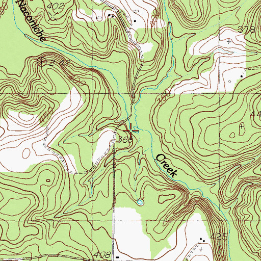 Topographic Map of Tucker Branch, TX