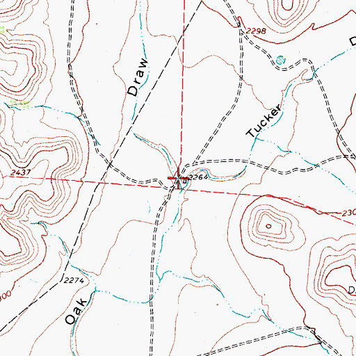 Topographic Map of Tucker Draw, TX