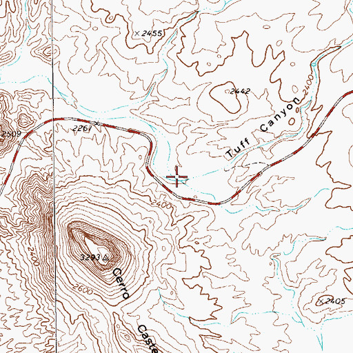 Topographic Map of Tuff Canyon, TX