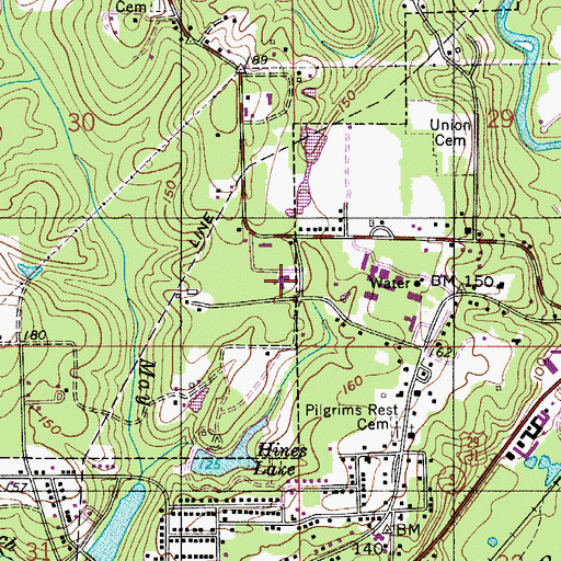 Topographic Map of Alco Baptist Church, AL