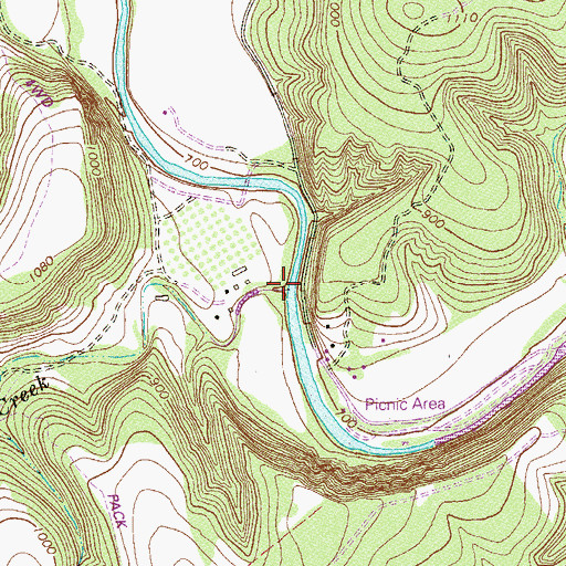 Topographic Map of Turkey Creek, TX