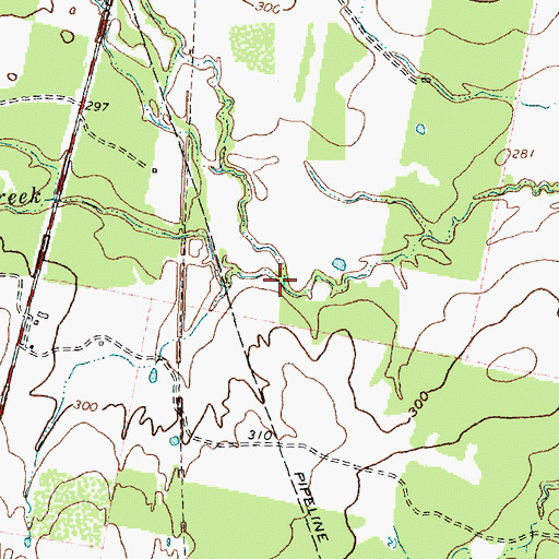 Topographic Map of Turkey Creek, TX