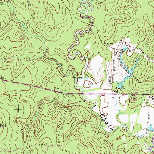 Topographic Map of Turkey Creek, TX