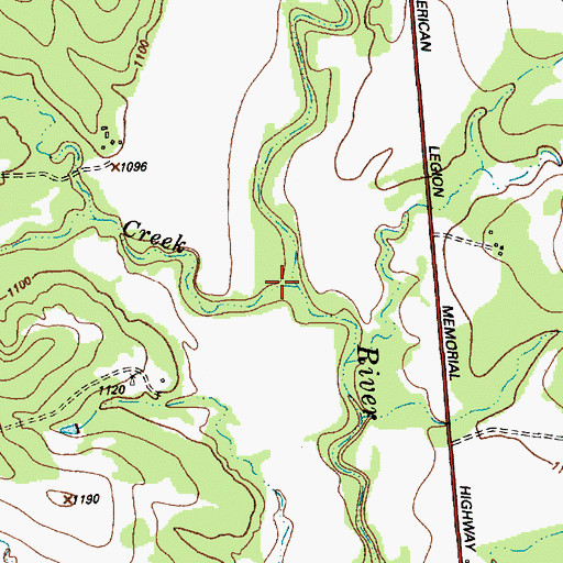 Topographic Map of Turkey Creek, TX
