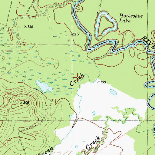 Topographic Map of Turkey Creek, TX