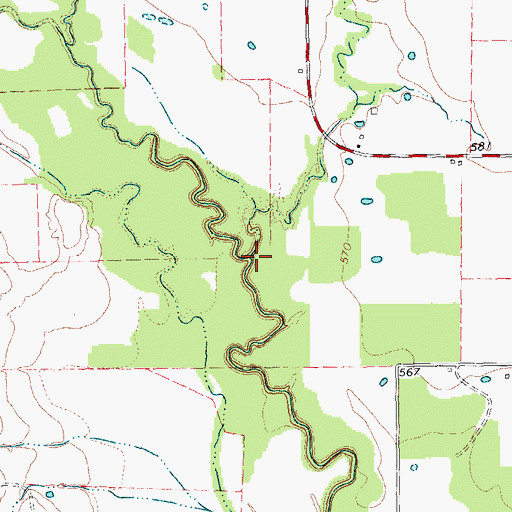 Topographic Map of Turkey Creek, TX