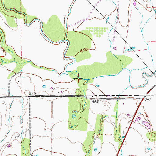 Topographic Map of Turkey Creek, TX