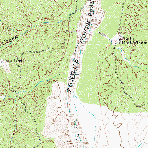 Topographic Map of Turkey Creek, TX