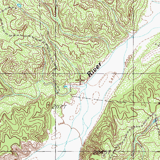 Topographic Map of Turkey Creek, TX