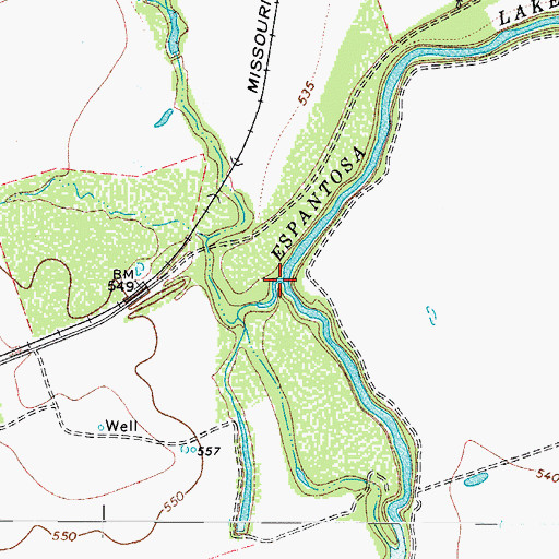Topographic Map of Turkey Creek, TX