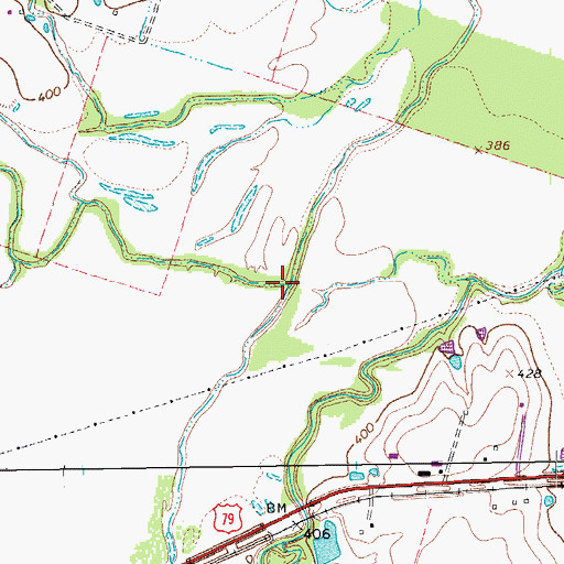Topographic Map of Turkey Creek, TX