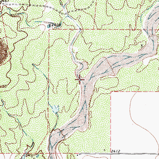 Topographic Map of Turkey Creek, TX