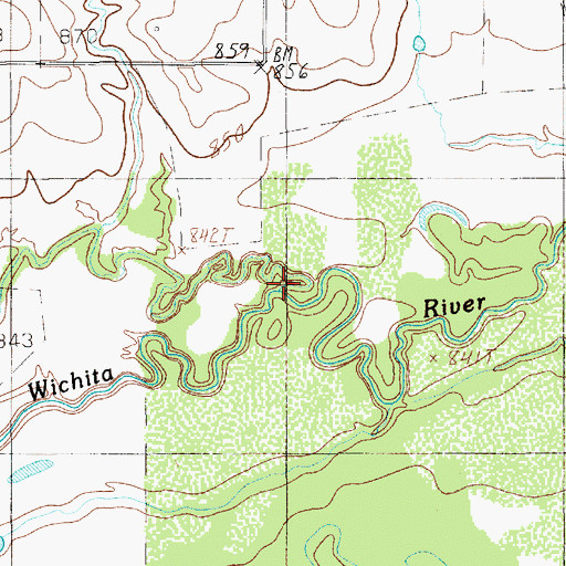 Topographic Map of Turkey Creek, TX
