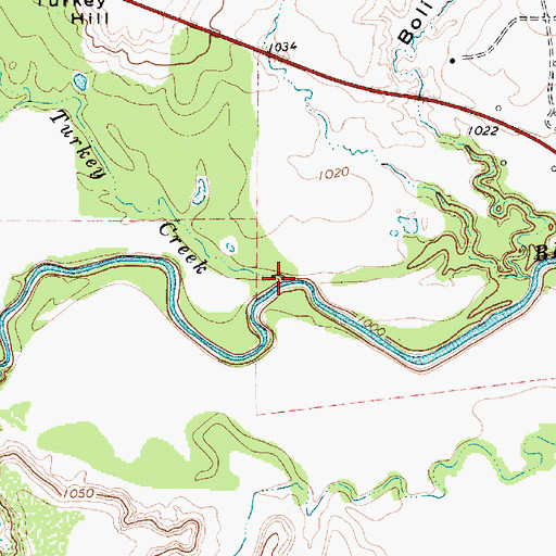 Topographic Map of Turkey Creek, TX