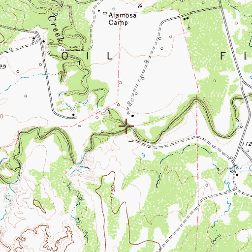 Topographic Map of Turkey Creek, TX