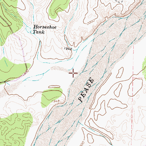 Topographic Map of Turkey Creek, TX
