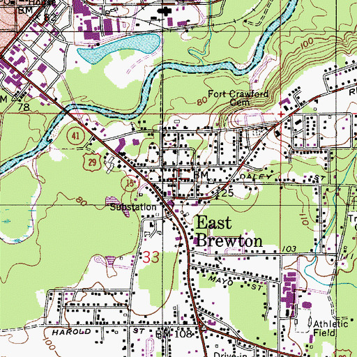 Topographic Map of First Church of the Nazarene, AL