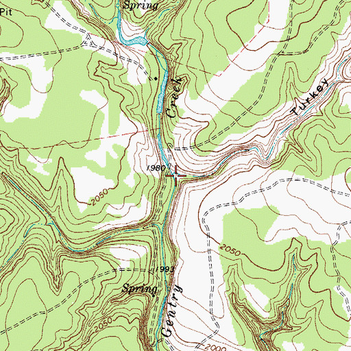 Topographic Map of Turkey Draw, TX