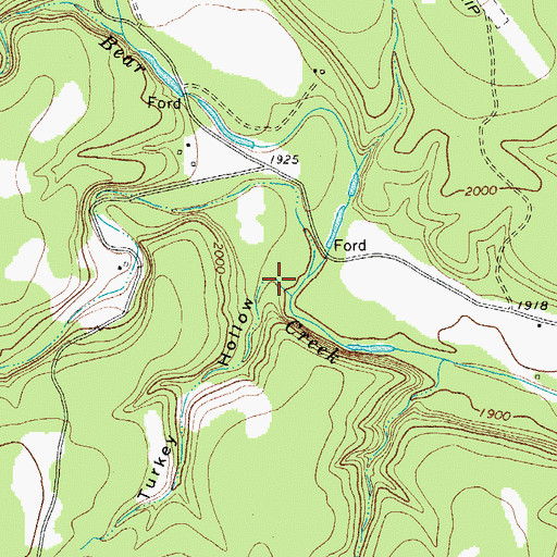 Topographic Map of Turkey Hollow, TX