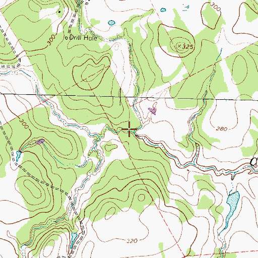 Topographic Map of Turkey Lake Branch, TX