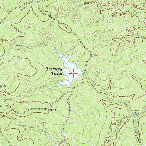 Topographic Map of Turkey Tank, TX