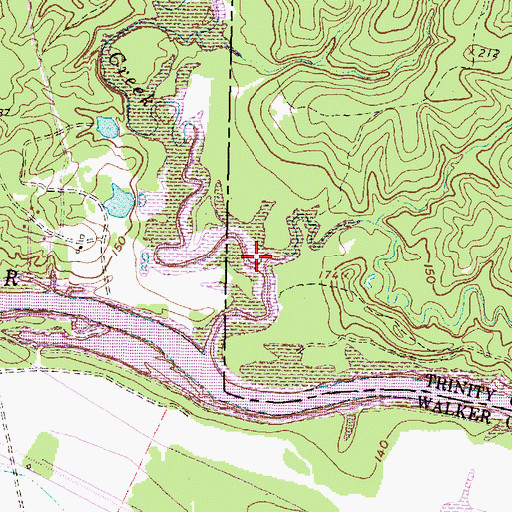 Topographic Map of Turner Creek, TX