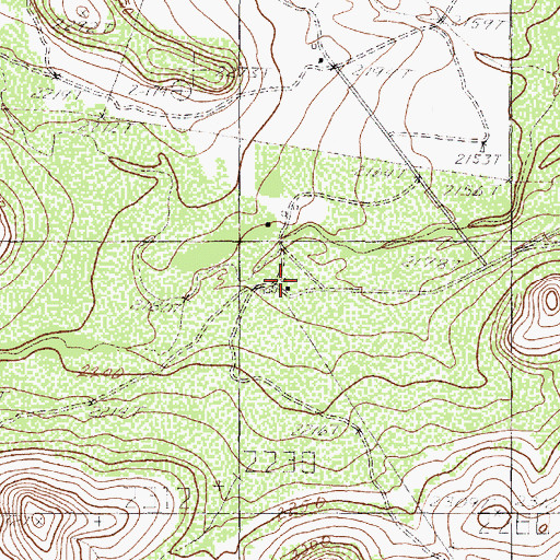 Topographic Map of Turner Ranch Headquarters, TX