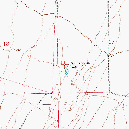 Topographic Map of Whitehouse Well, AZ